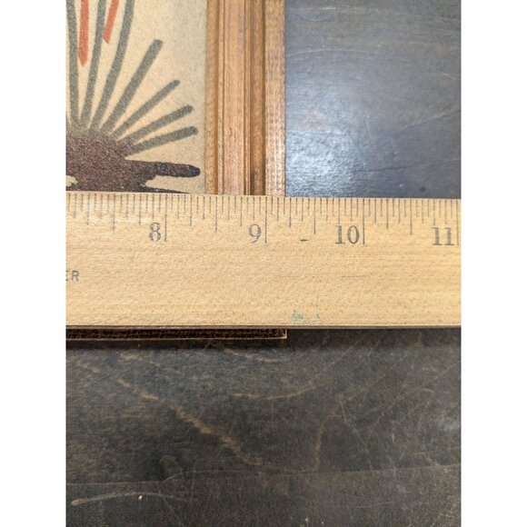 Vtg. M. Goldtooth Framed Navajo Sand Painting Signed  9.5" X9.5" Native American - Picture 13 of 16